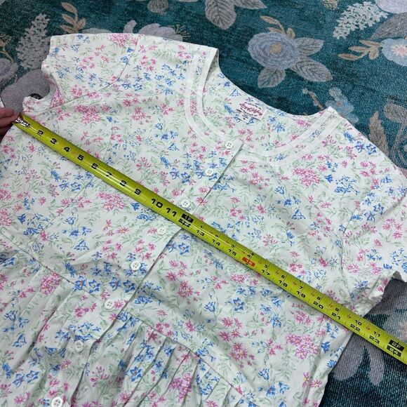 Lanz of Salzburg Dress Women 1X Multicolor Floral Button Up Cotton Floral Belted - Picture 9 of 16